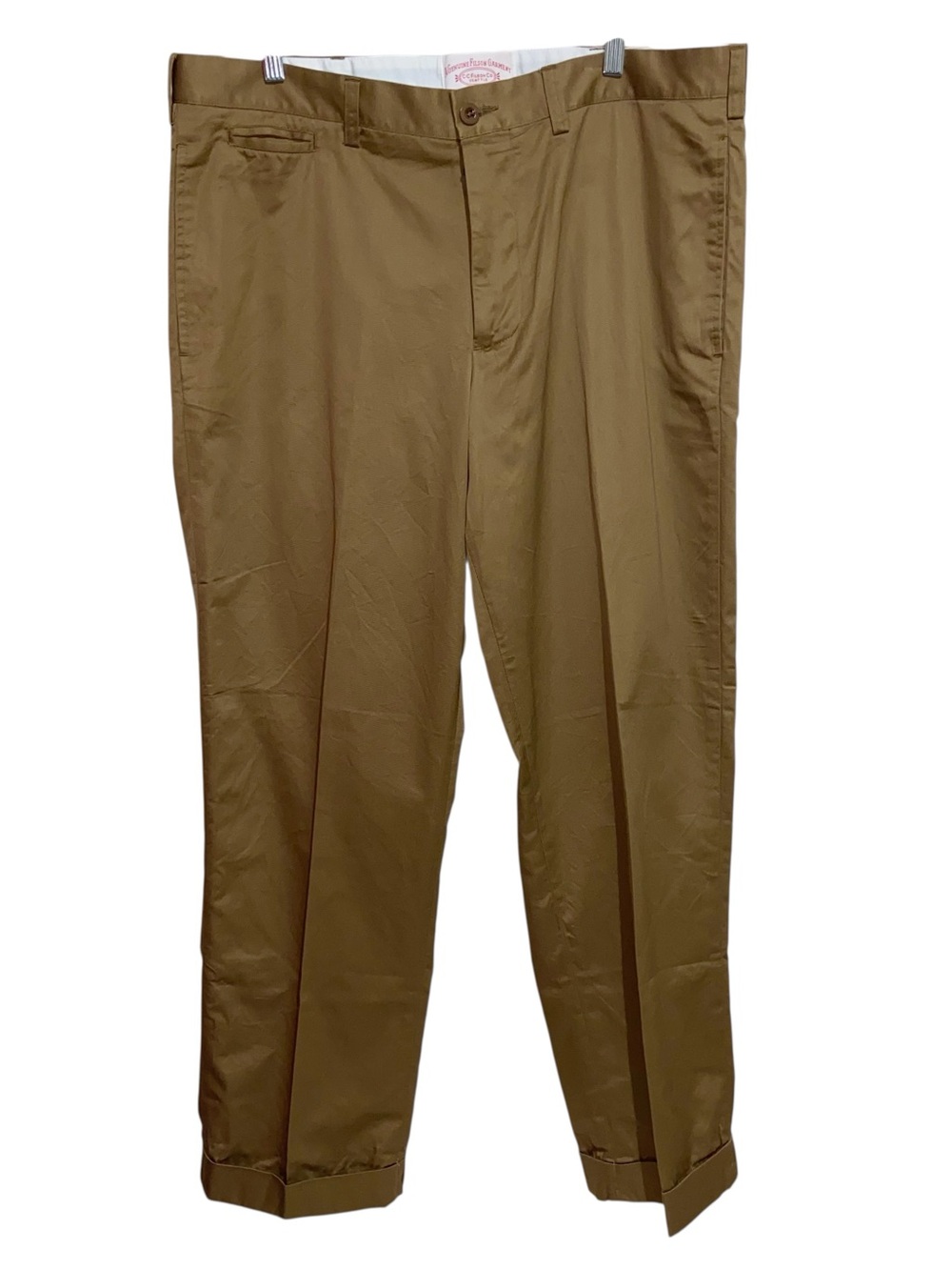 Filson Dress Pants Mens 38X31 Cotton Chino Trousers Cuffed Pockets Style 14015